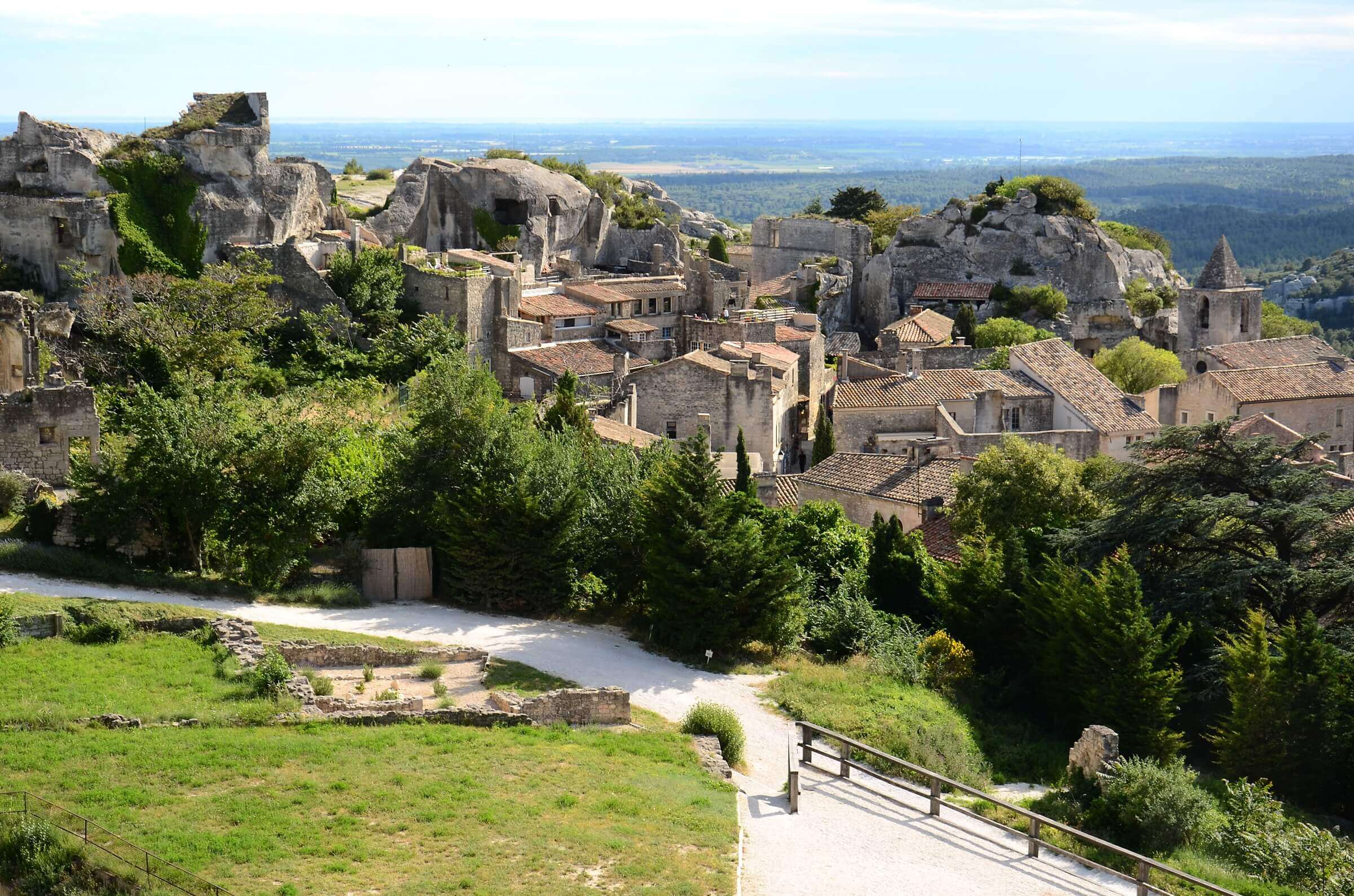 Vue panoramique du village des Baux-de-Provence